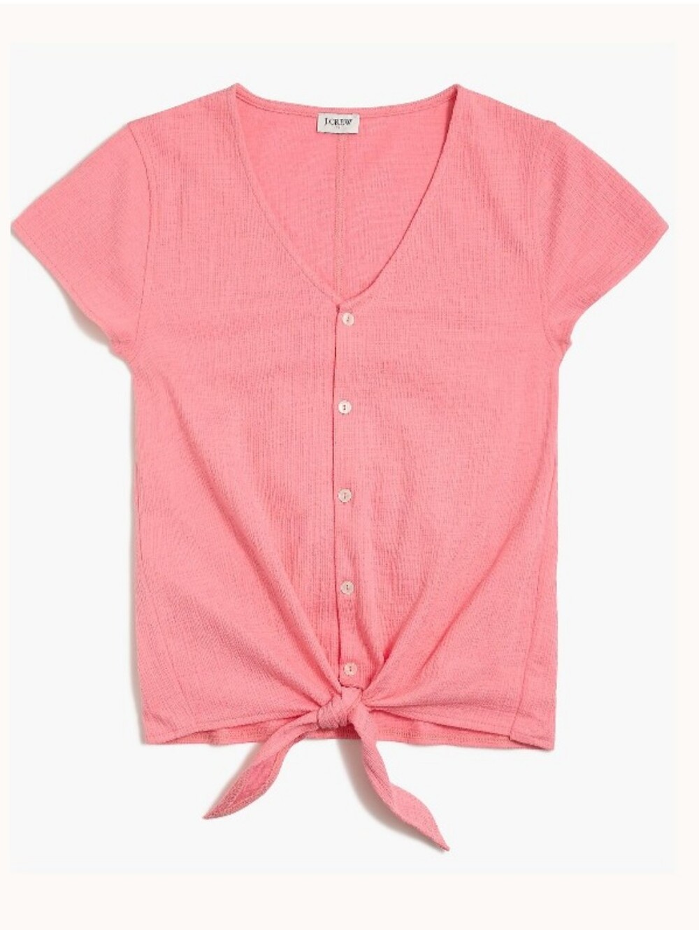 J.Crew Factory Coral Tie-Waist V-Neck Top Plus Size 3X